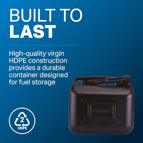 Thumbnail 2 de Draper 10L Plastic Petrol Can with 290mm Spout: Diesel/Unleaded Colour-Coded Jerry Can