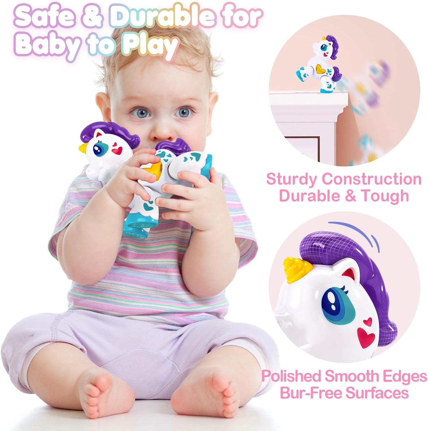 Thumbnail 6 de hahaland Unicorn Toy for 1 Year Old, Musical