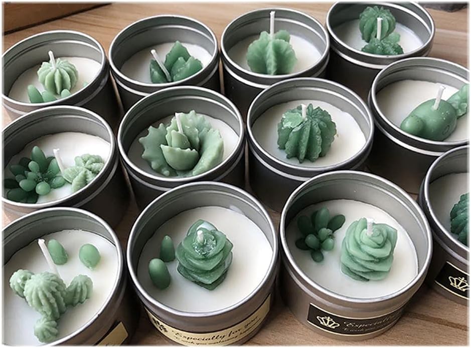 Detalle 2 de Eidoct 8 Pcs Succulent Silicone Molds — 3D Succulent Molds for DIY Decor and Treats