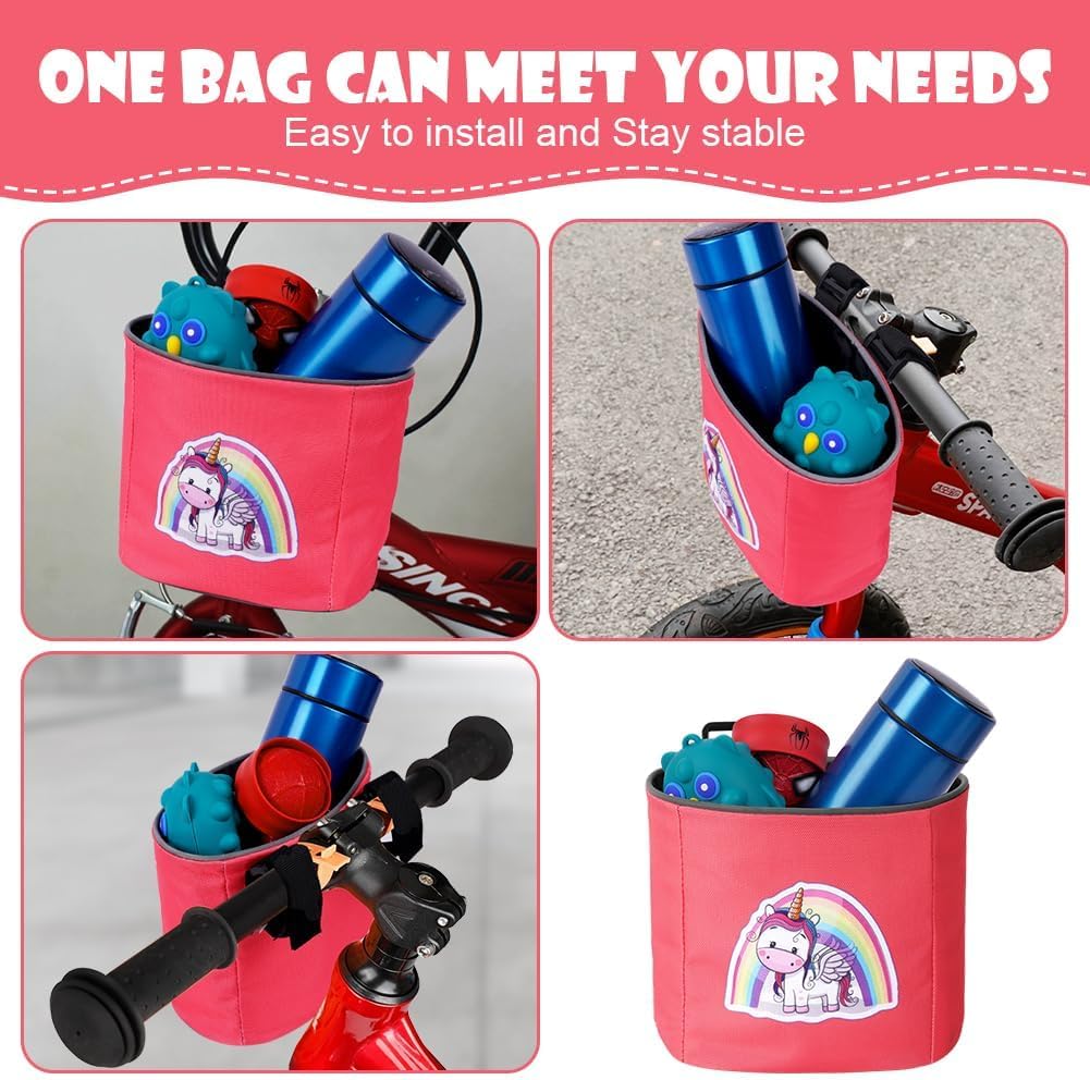 Detalle 2 de Adiwo Borsa per manubrio bambini rosa con striscia riflettente
