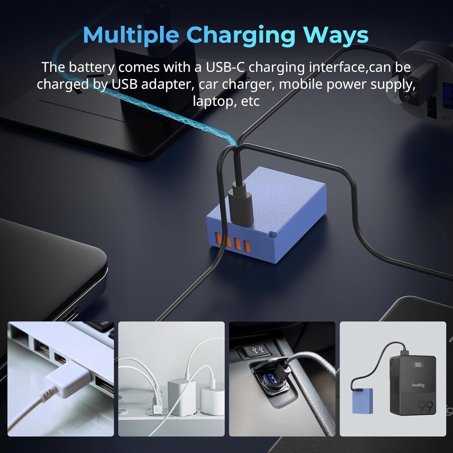Thumbnail 4 de SmallRig NP-W126S 1050 mAh USB-C pour Fujifilm — Batterie de remplacement rapide et fiable