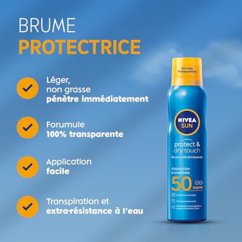 Detalle 2 de NIVEA SUN Brume Solaire Rafraîchissante Protect & Dry Touch SPF 50 200 ml