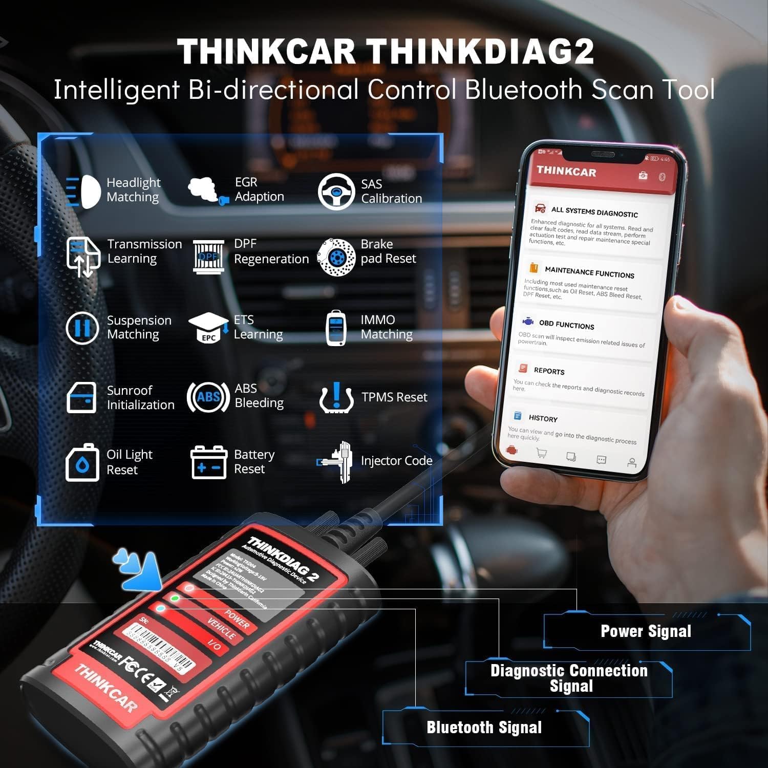 Thumbnail 5 de thinkcar ThinkDiag 2 OBD2 Diagnostic Tool: Bi-directional, CAN-FD, and ECU Coding for 120+ Brands