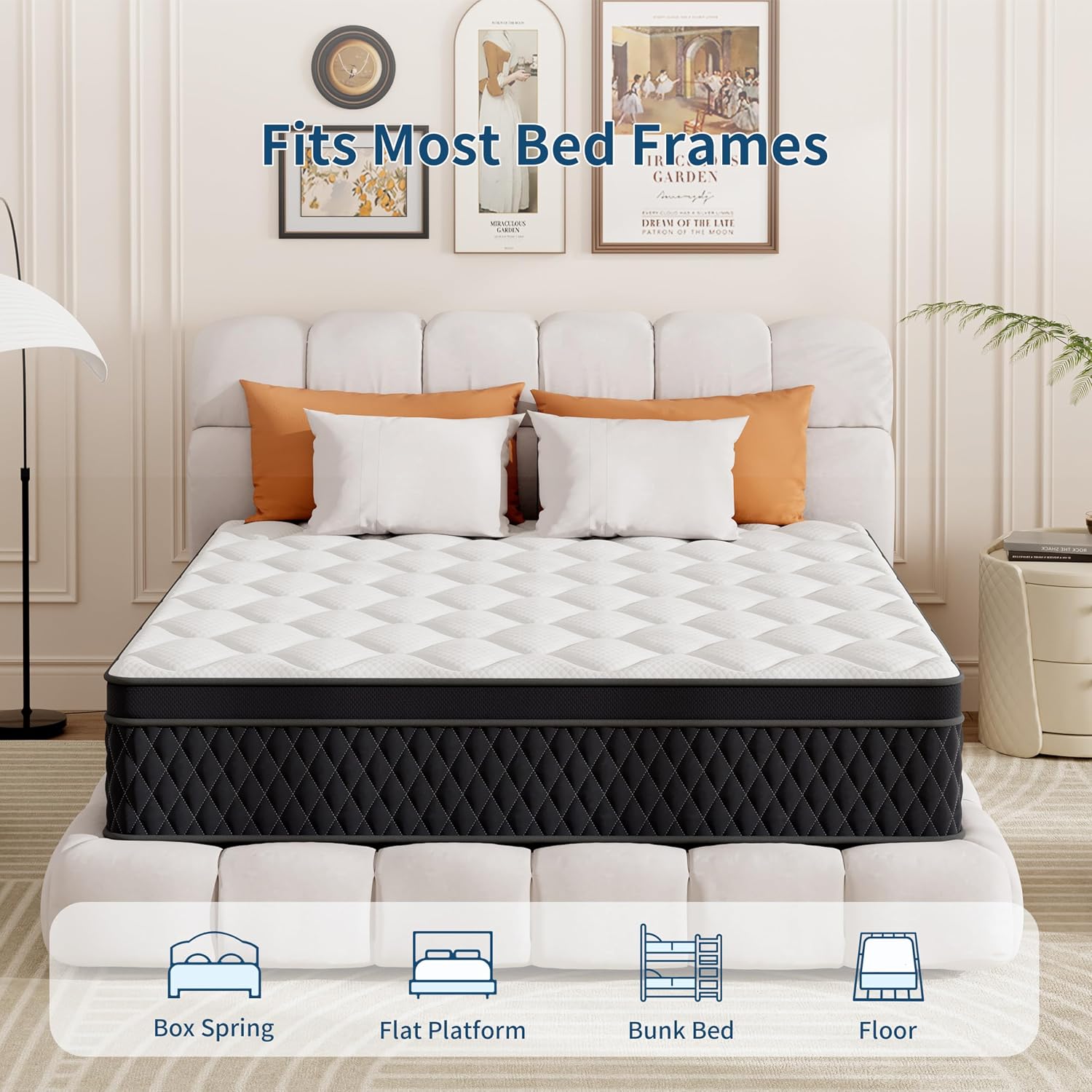 Thumbnail 6 de ELEMUSE 10.6 Inch Medium Firm Hybrid Mattress 135x190cm