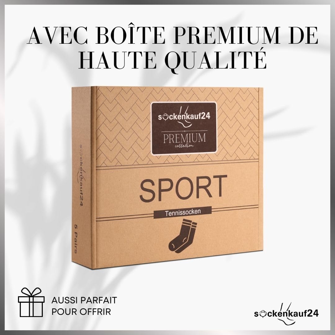 Thumbnail 3 de sockenkauf24 Chaussettes de sport Tennis Crew pour Homme/Femme : respirantes et renforcées