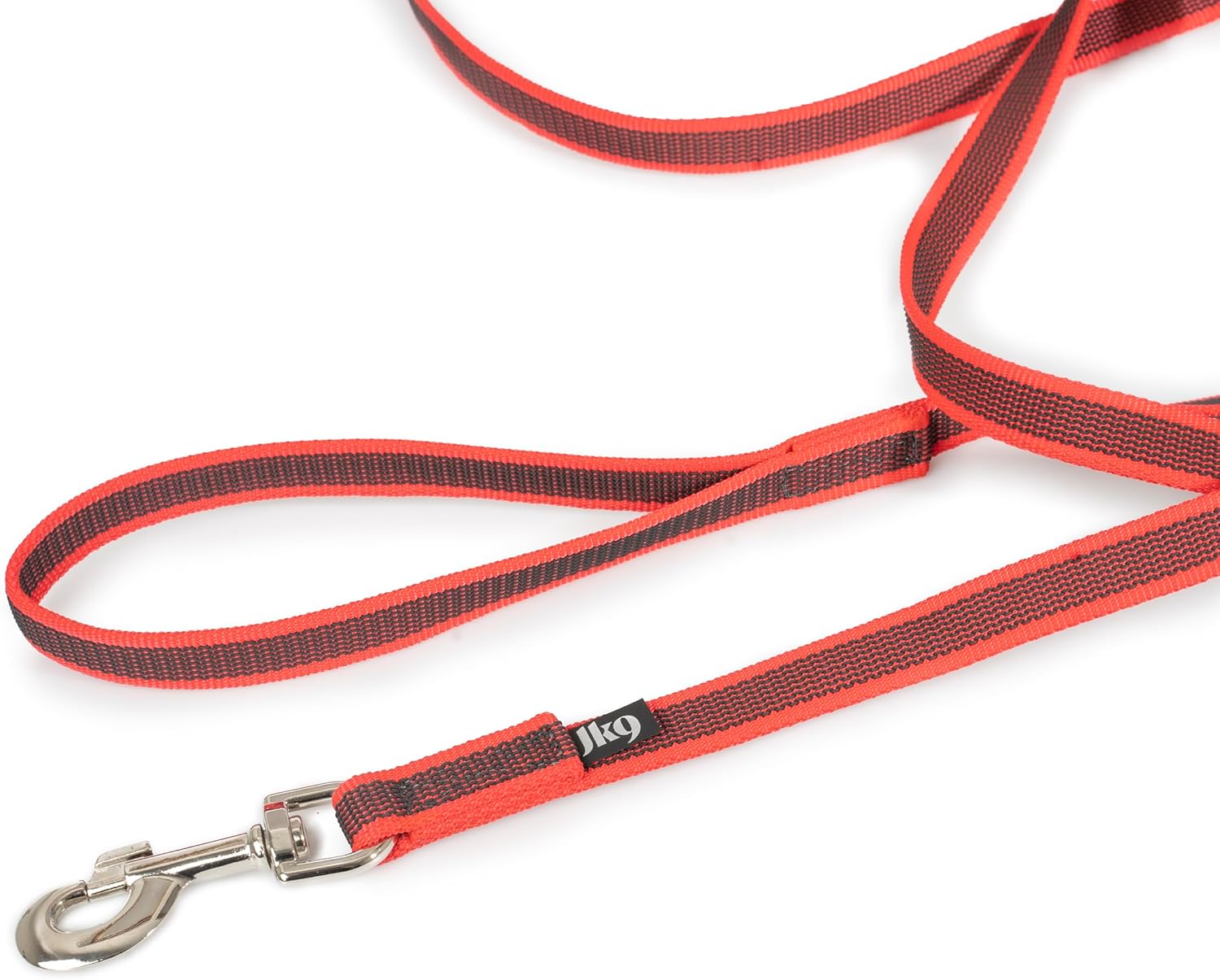 Detalle de JULIUS K-9 216GM-R-S3 Laisse anti-dérapante Color & Gray avec poignée, 20 mm x 3 m (Rouge-Gris)