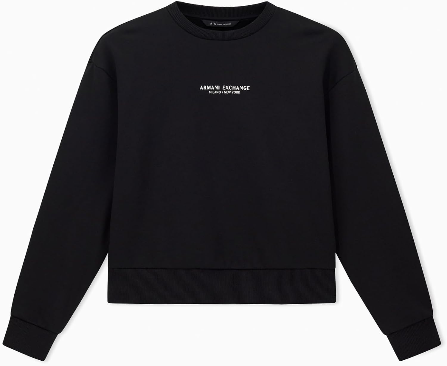 Detalle de Armani Exchange Long Sleeve Milano-New York Front Logo – Maglia di Tuta Donna