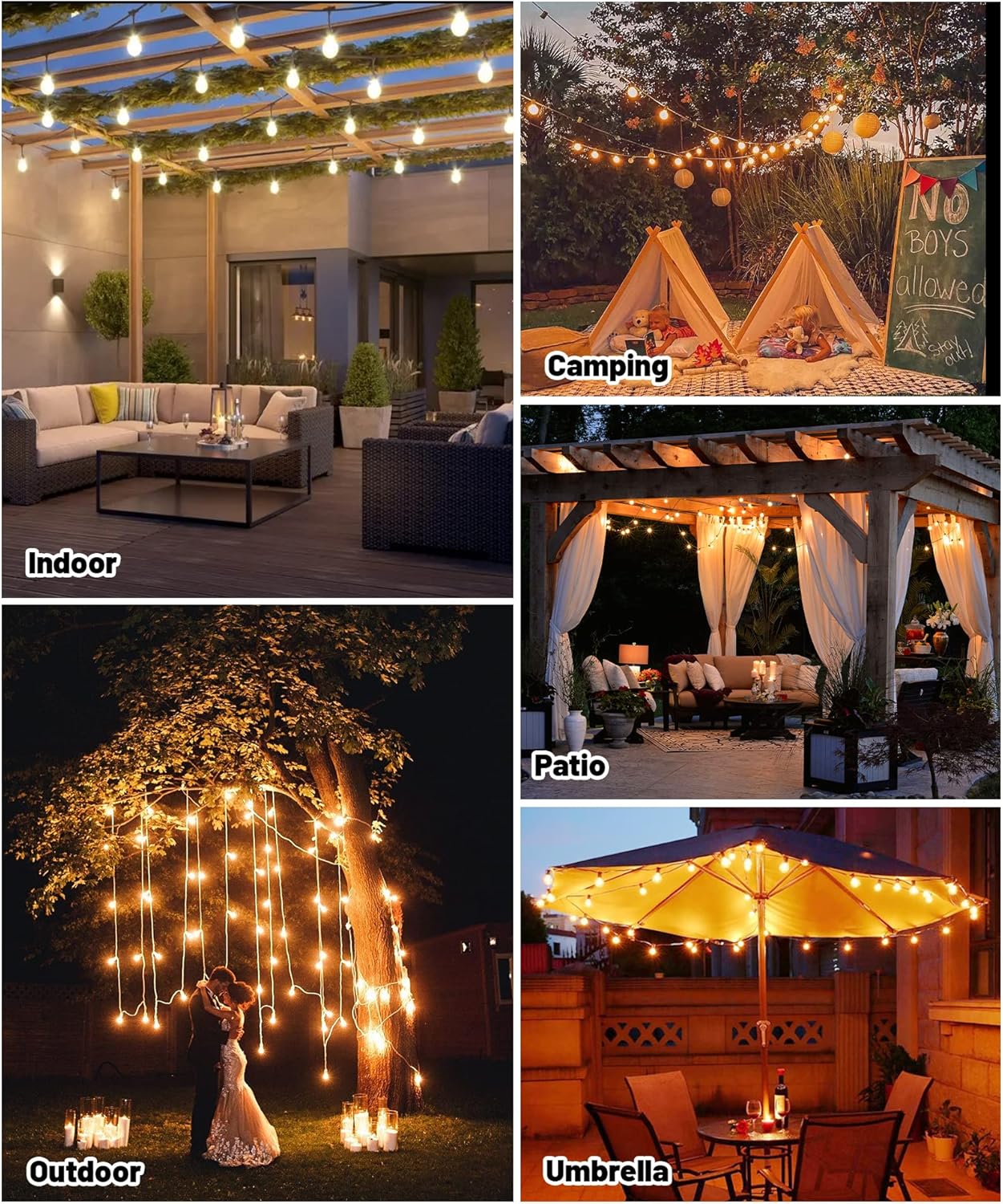 Thumbnail 3 de ULIGHTOWN Solar Festoon Lights Outdoor 14m