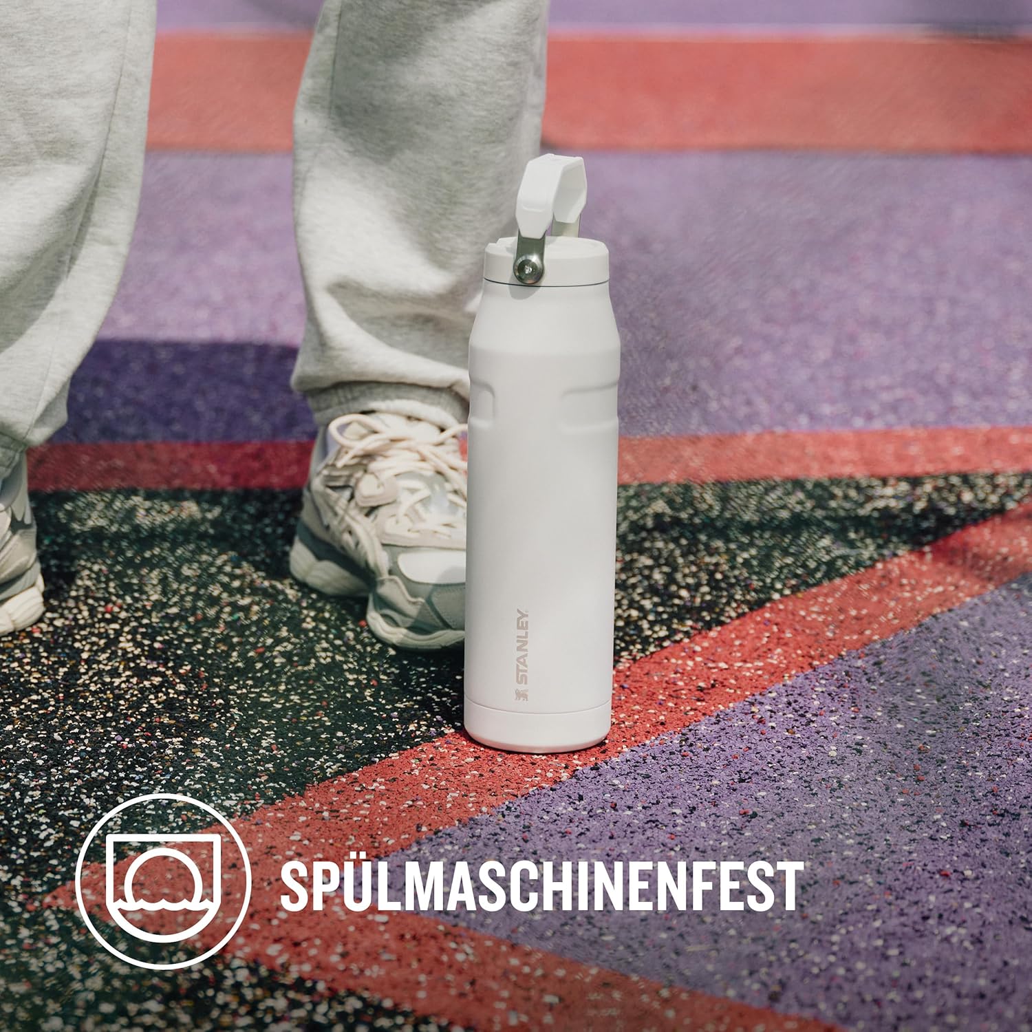 Thumbnail 5 de Stanley 1913 Flip Straw Trinkflasche mit Strohhalm 1,06 l (Rose Quartz) – 4 Tage eisgekühlt