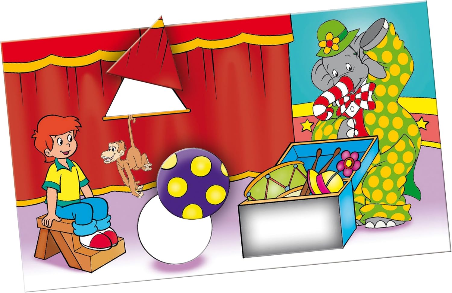 Thumbnail 1 de Schmidt Spiele 51409 Jeu de Voyage Benjamin l’Éléphant – Apprenez les formes