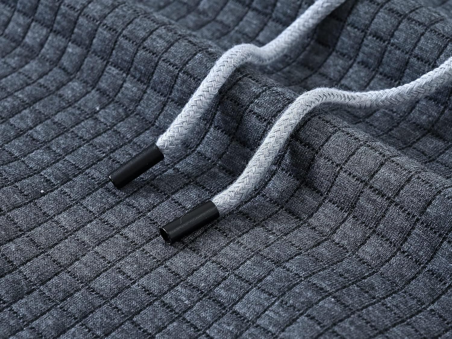 Detalle de YuKaiChen Herren-Kapuzenpullover mit Jacquard-Muster und Kordelzug