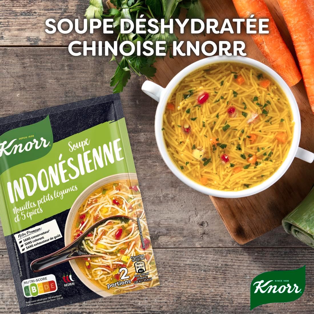Detalle 2 de Knorr Soupe Déshydratée Indonésienne 45g – Lot de 14