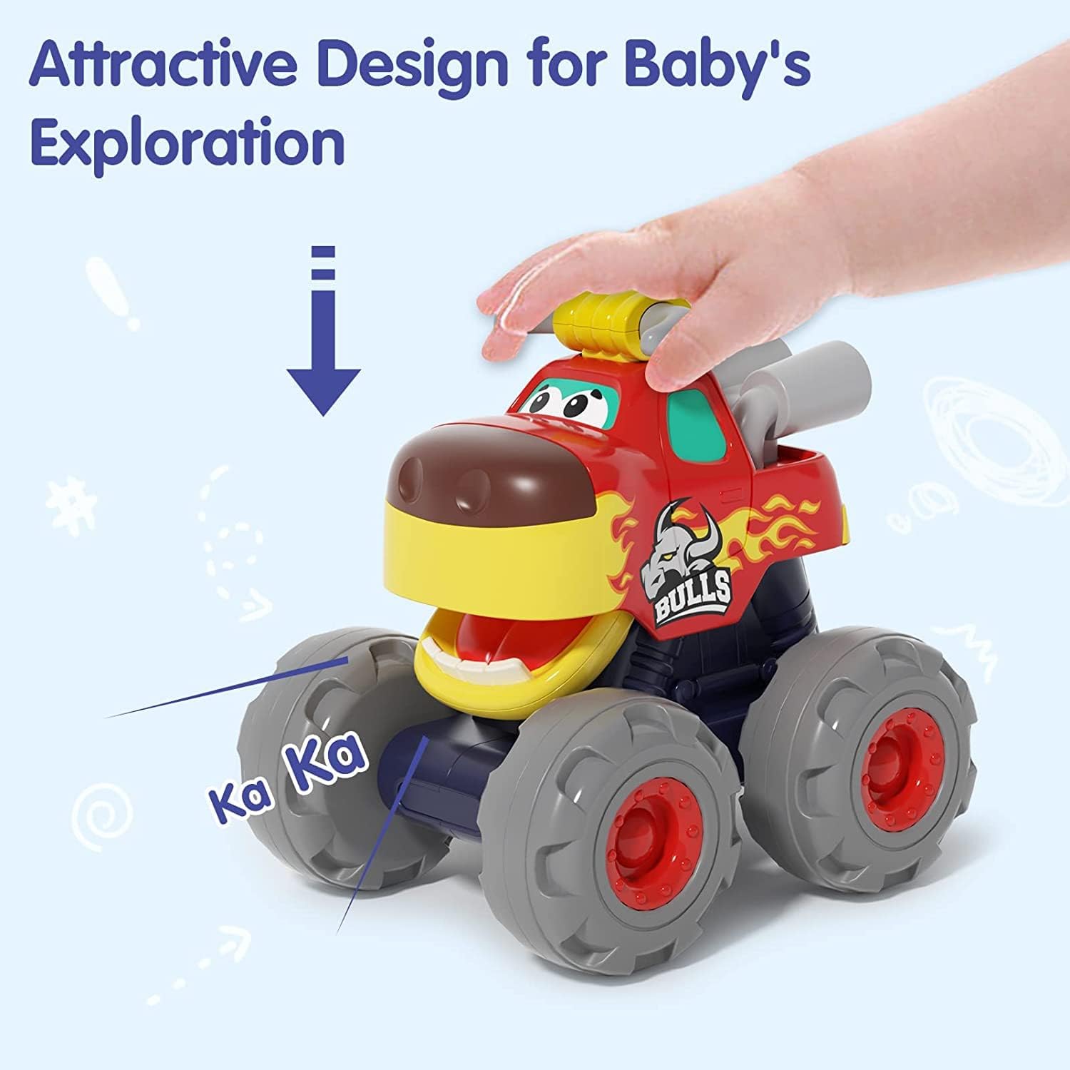 Thumbnail 6 de SunnyPal 3-Pack Monster Truck Toys for Toddlers: Safe, Non-Battery Animal Car Toys for 12–48 Months
