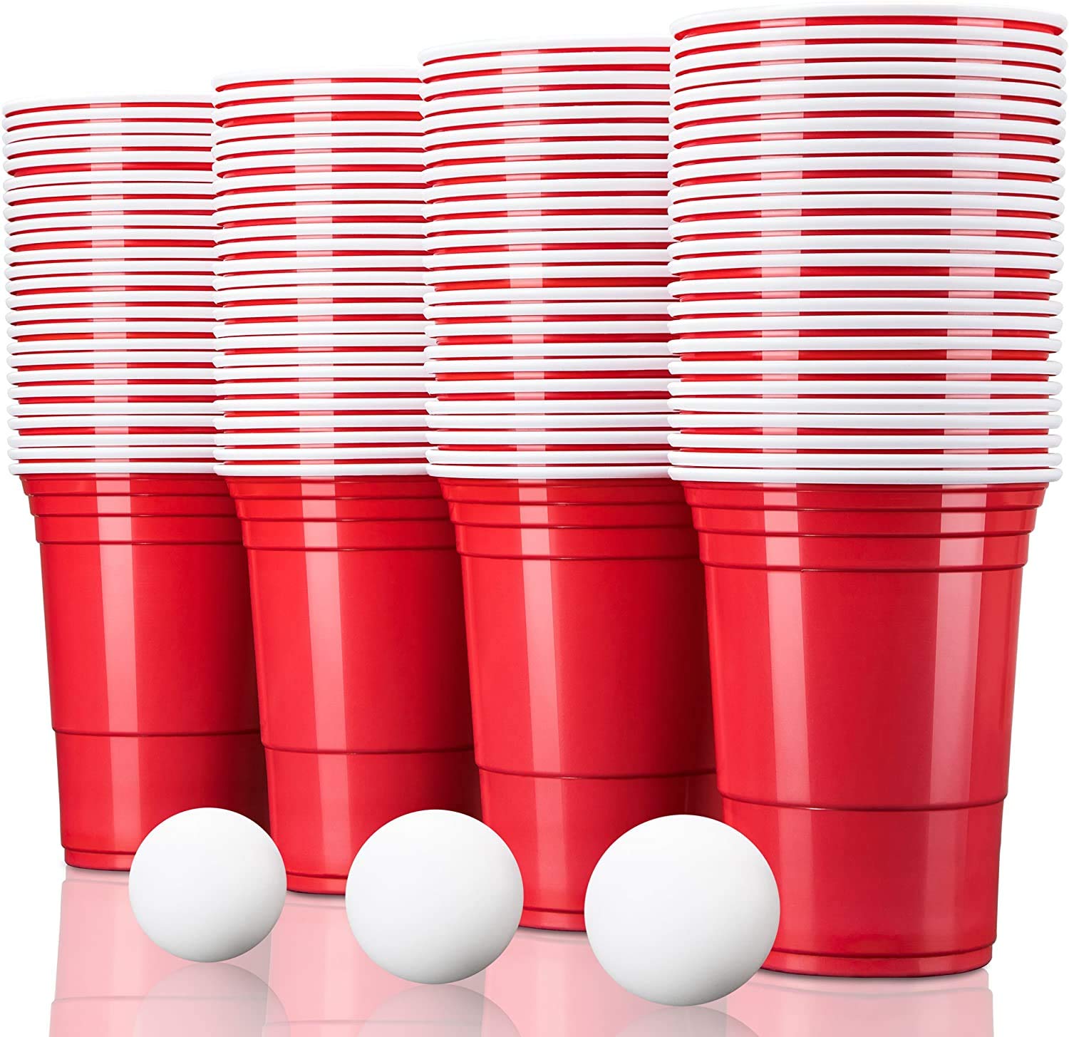 Detalle de TRESKO rode partybekers, 473 ml, herbruikbaar en extra stevig