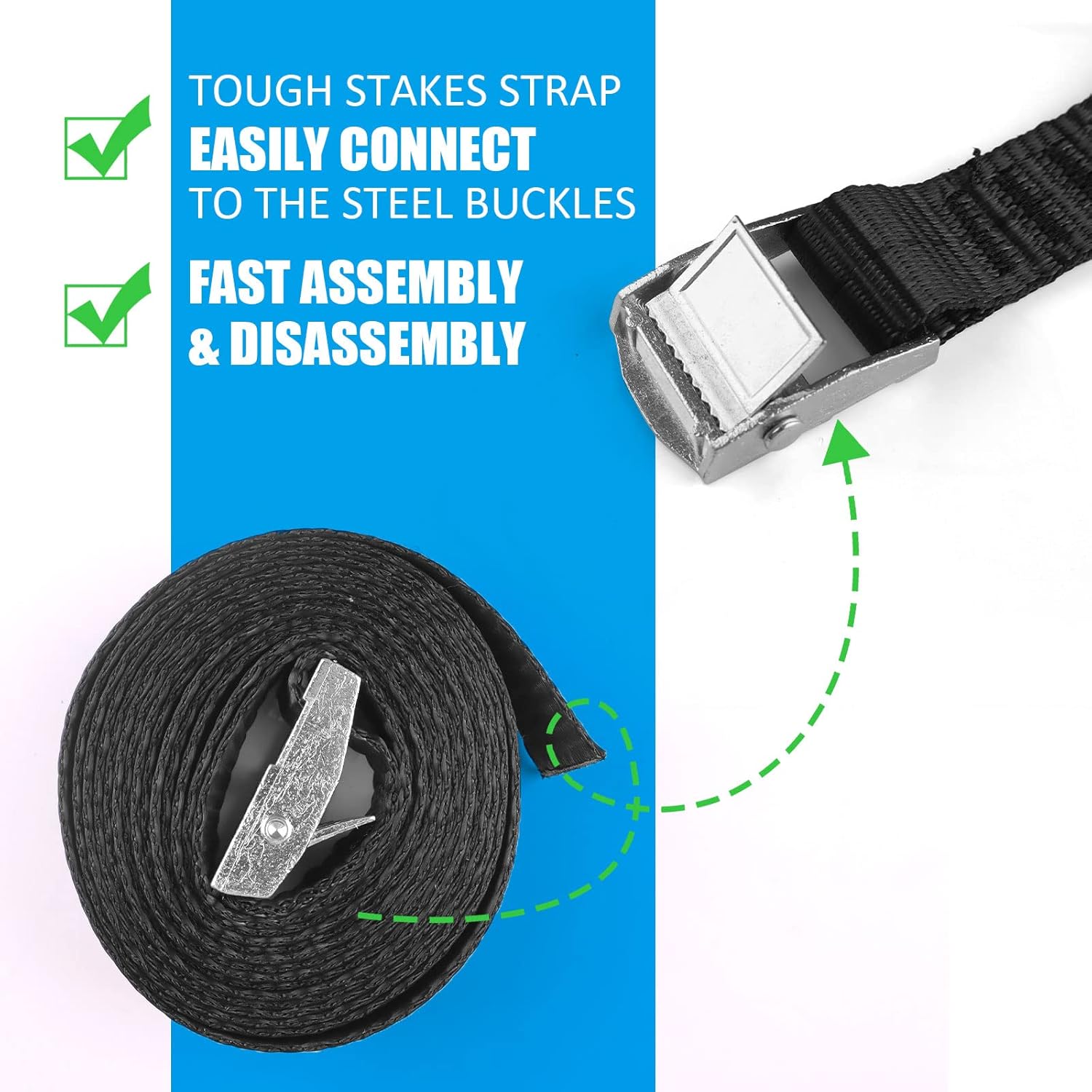 Thumbnail 3 de synoratory Heavy Duty Trampoline Stakes Anchors: Galvanised Steel Ground Anchors for 10–15ft Trampolines