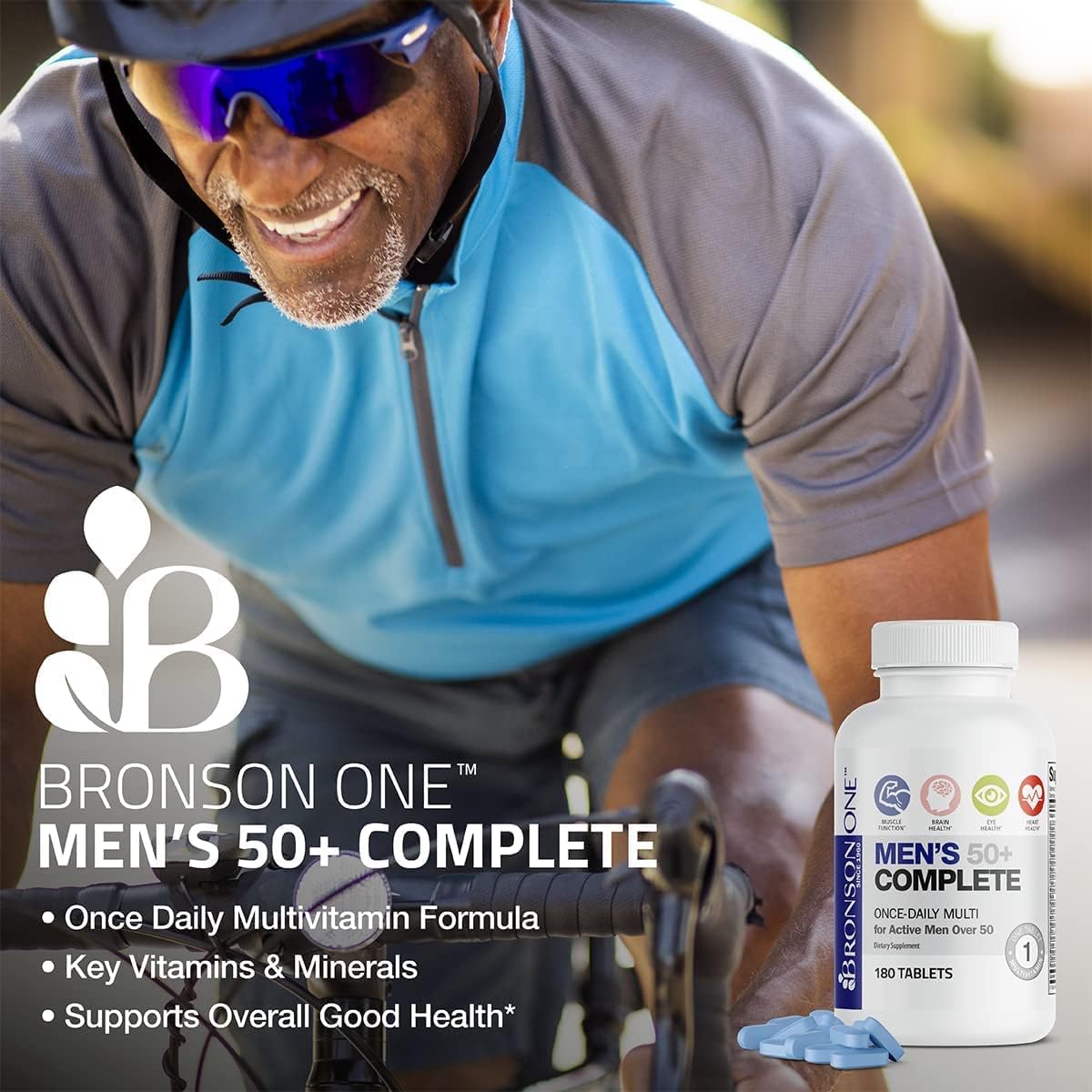 Detalle de Bronson ONE Daily Men’s 50+ Multivitamin, 360 Tablets with Lycopene