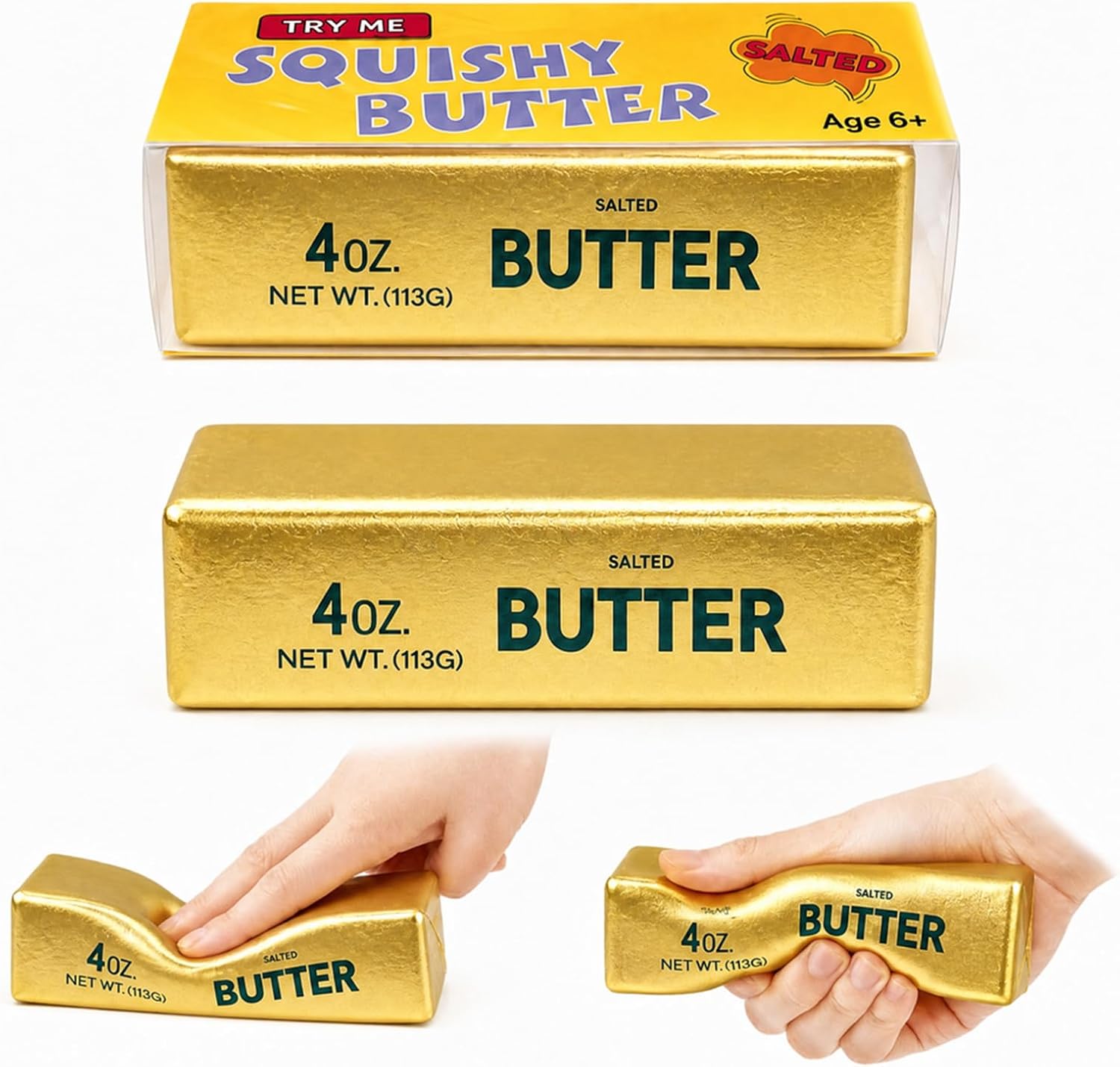 Detalle de Butter Squishy Fidget Toy, Golden