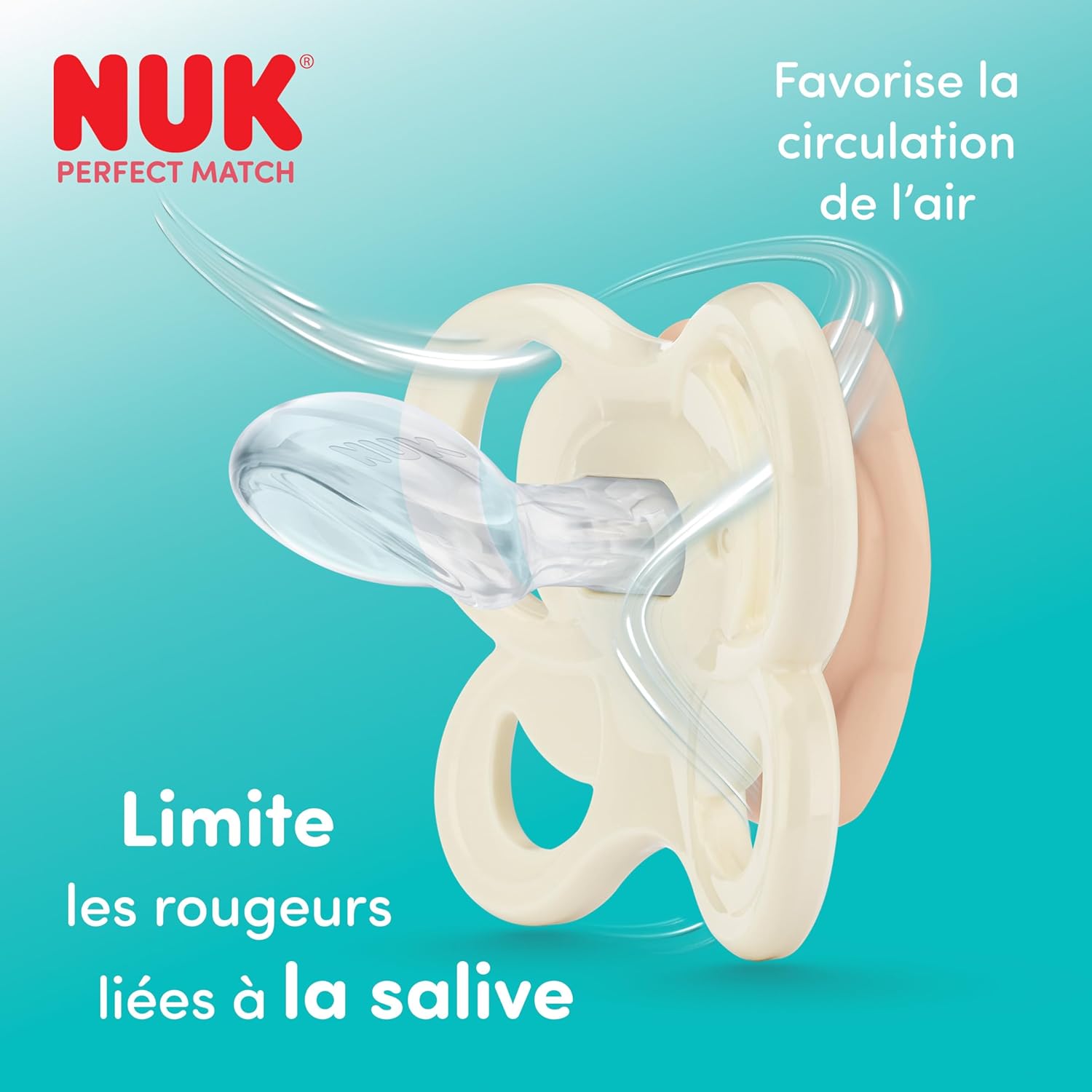Thumbnail 2 de NUK Perfect Match Air Day & Night Tétines 0-6 mois – Lot de 4, phosphorescentes et orthodontiques