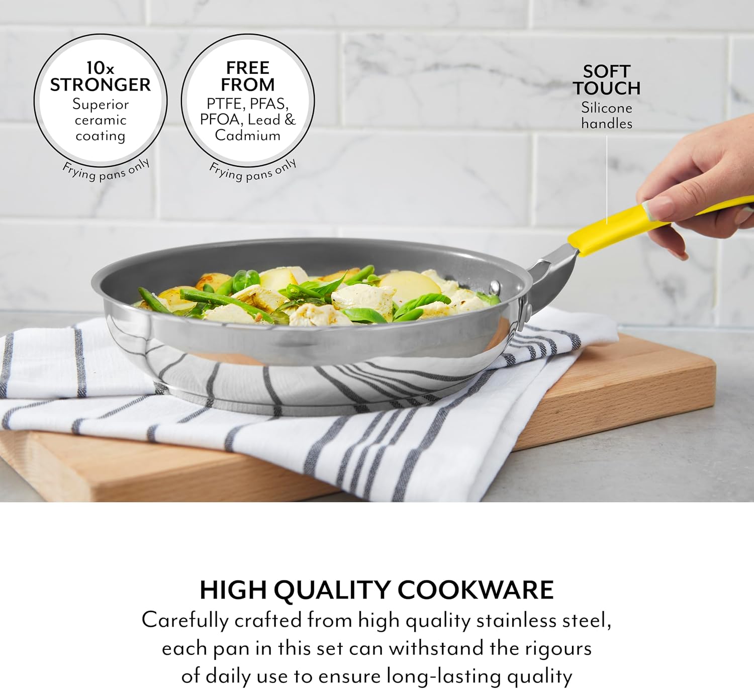Detalle de Sur La Table Colour Me Happy 5 Piece Yellow Cookware Set (SLT800310YLW)