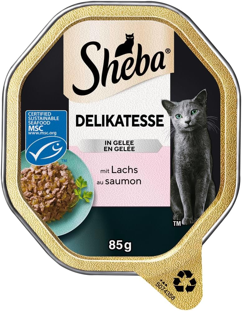 Detalle 2 de Sheba Delikatesse in Gelee mit Lachs – Vorratspack 22 x 85 g