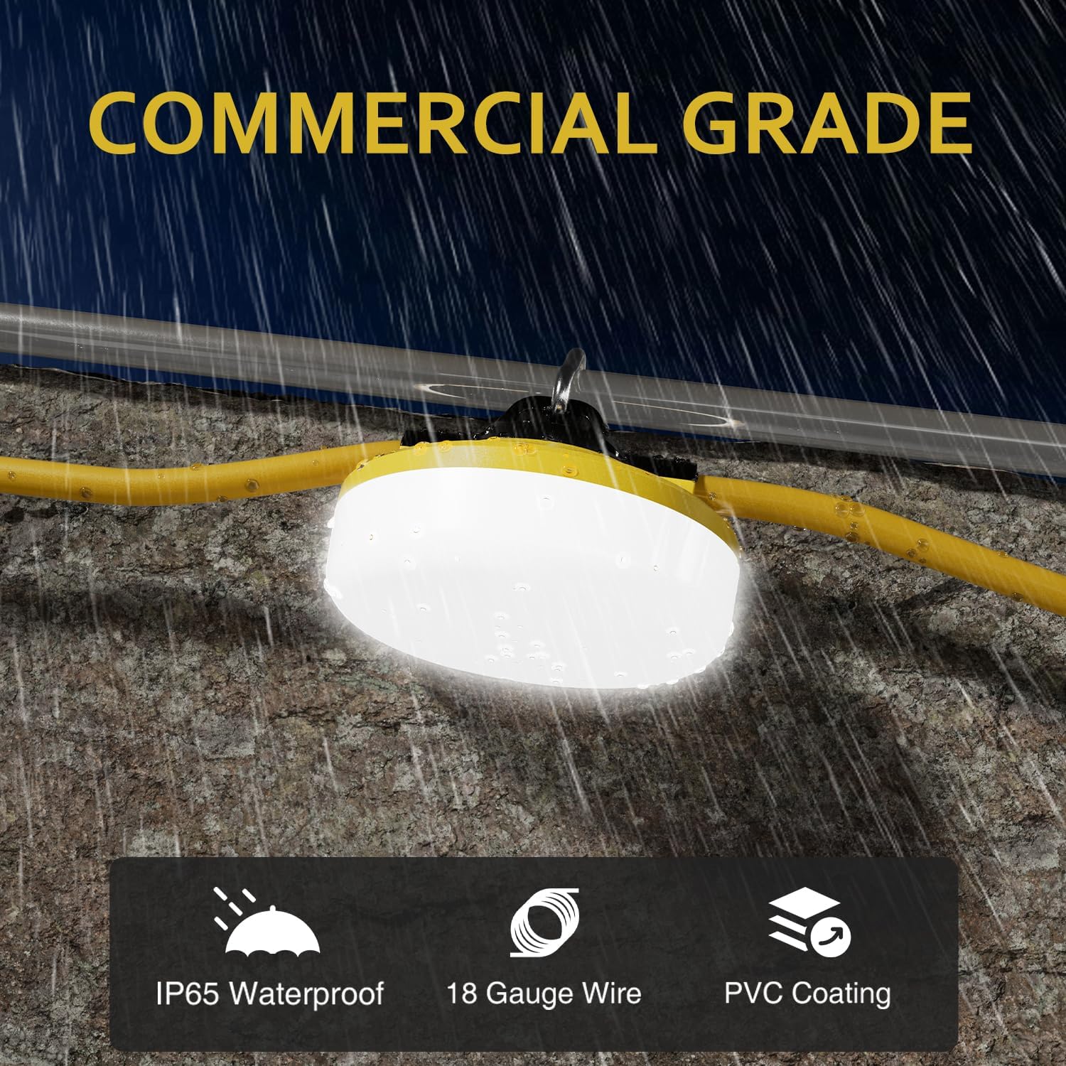 Thumbnail 6 de RUISUN LED Construction String Lights, 100FT, 10,000 lm, 5000K, 100W