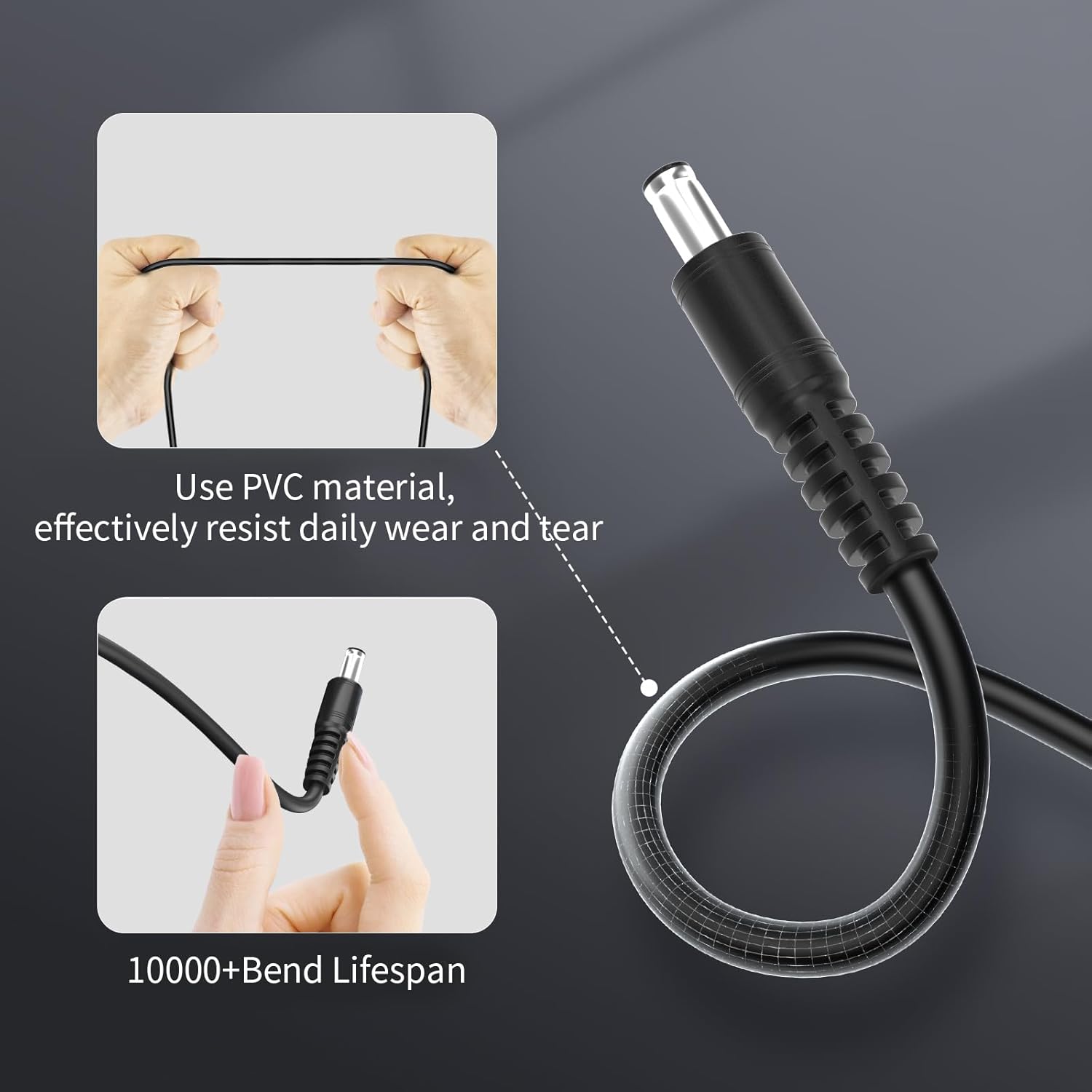 Thumbnail 4 de JLY USB Type-C to 3.5 x 1.35mm DC 12V 3A Plug Barrel Connector Cable