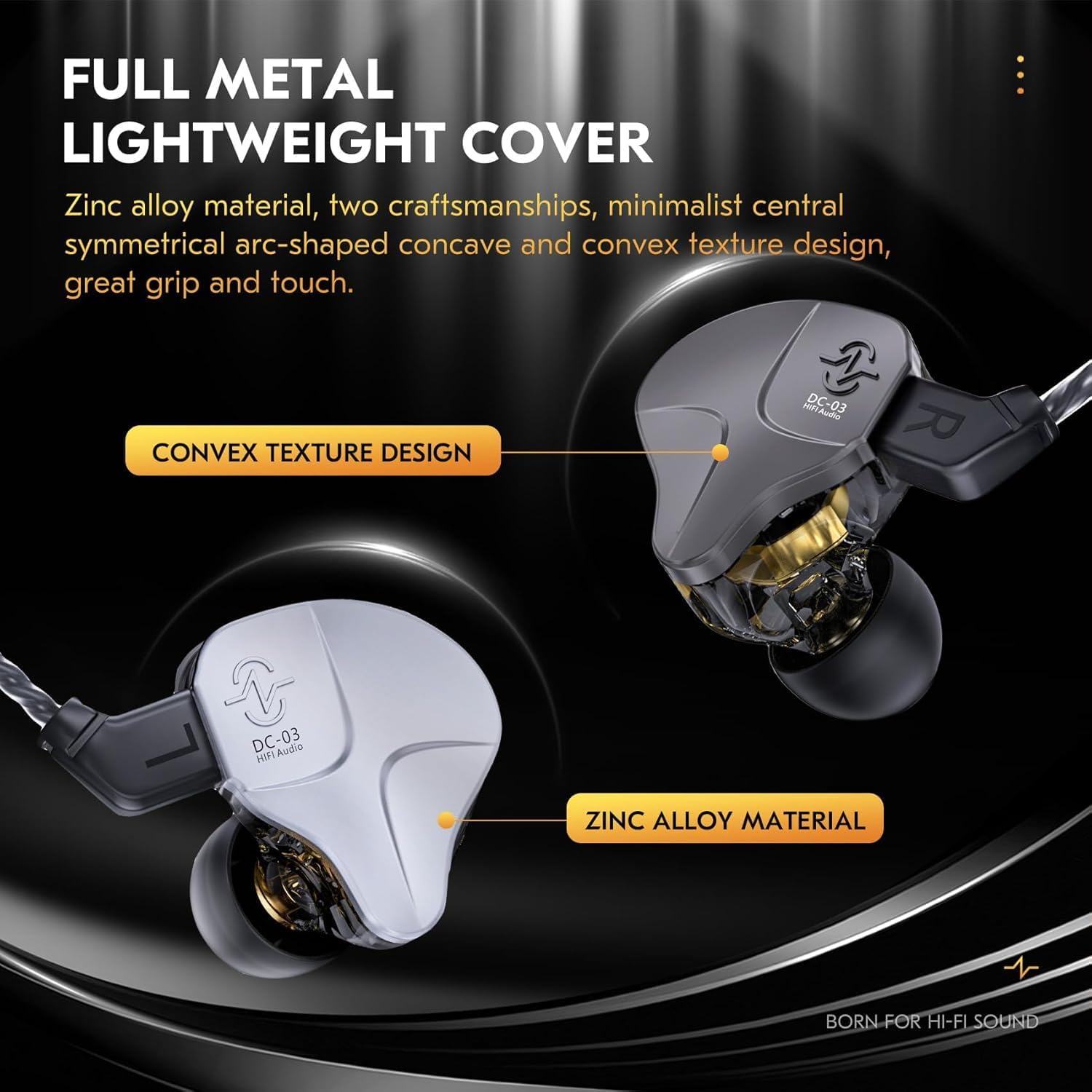 Detalle de Yinyoo CCZ Sonata DC03 HiFi In Ear Monitor Earphones (2Pin) with Mic