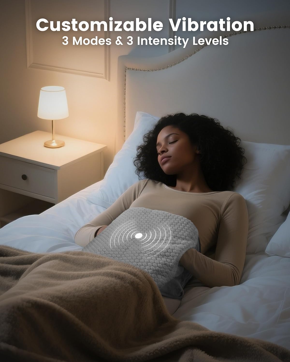 Detalle de COMFIER Graphene Heating Pad with Vibration Massage and Hand Warmer Pocket