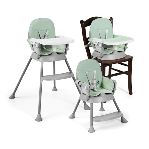 MS - Trona para bebé BELLY Y SPOON 3 en 1: trona, alzador y silla plegable (color SPOON VERDE)