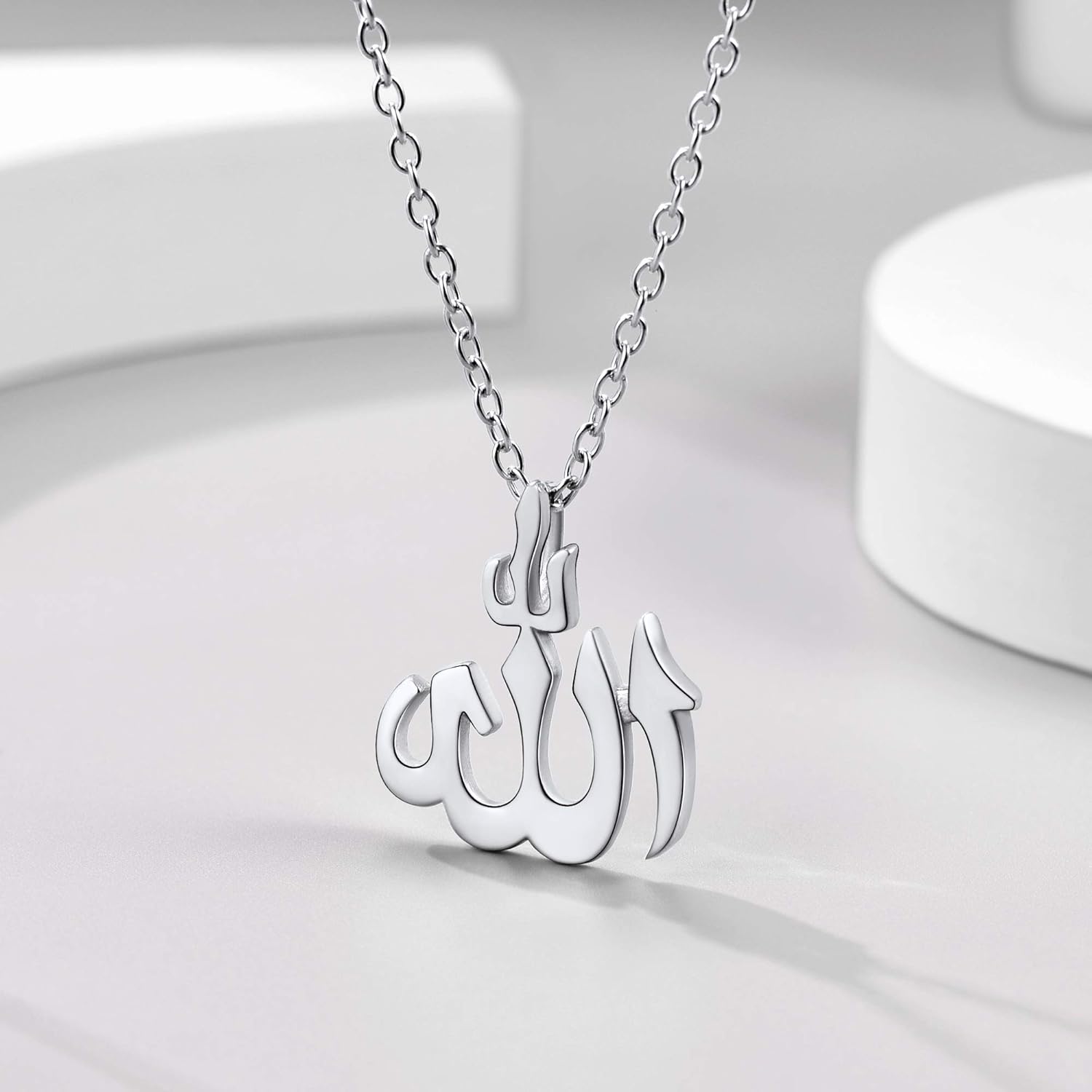 Thumbnail 3 de Collier PROSTEEL personnalisable avec pendentif Allah en acier inoxydable plaqué or