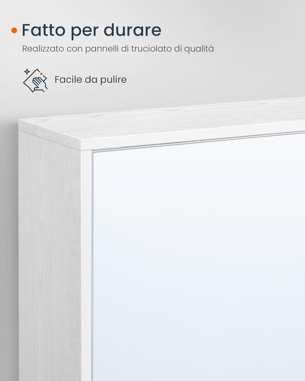 Thumbnail 6 de SONGMICS HOME Mobiletto da Bagno con Specchio 15x60x55 cm