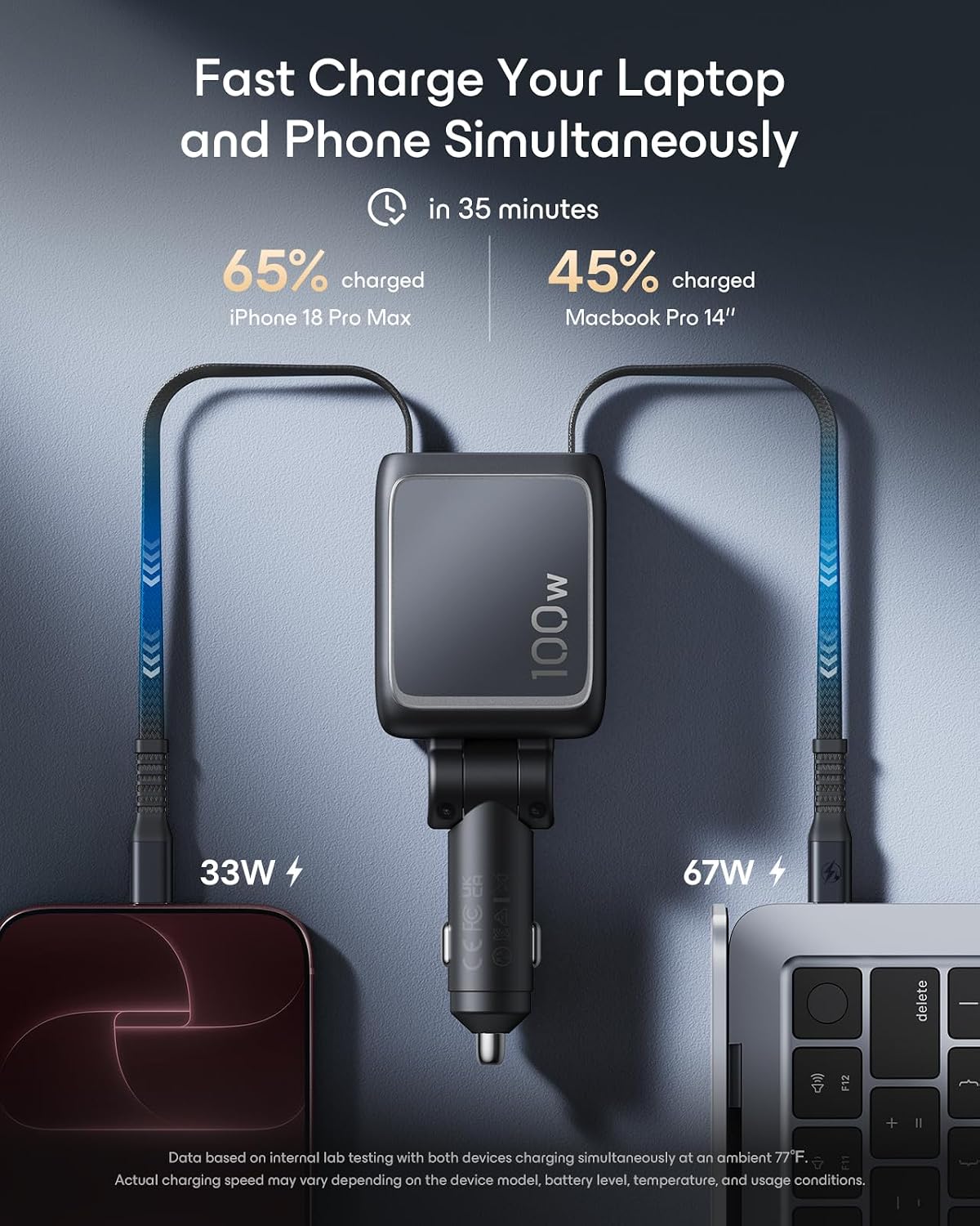 Detalle de ESR Car Charger, 100W