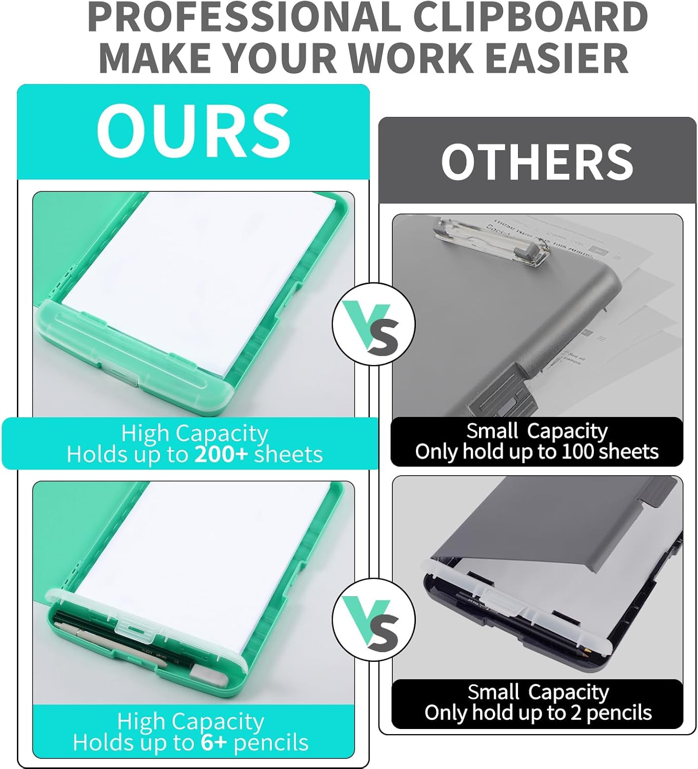 Thumbnail 1 de DMFLY Clipboard with Storage (A4) with Pen Holder and Low-Profile Metal Clip