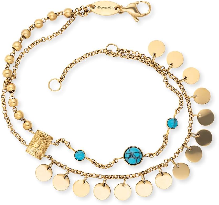 Detalle 2 de Engelsrufer Damen-Armband Edelstahl 32013912 – Boho Chic mit Türkissteinen