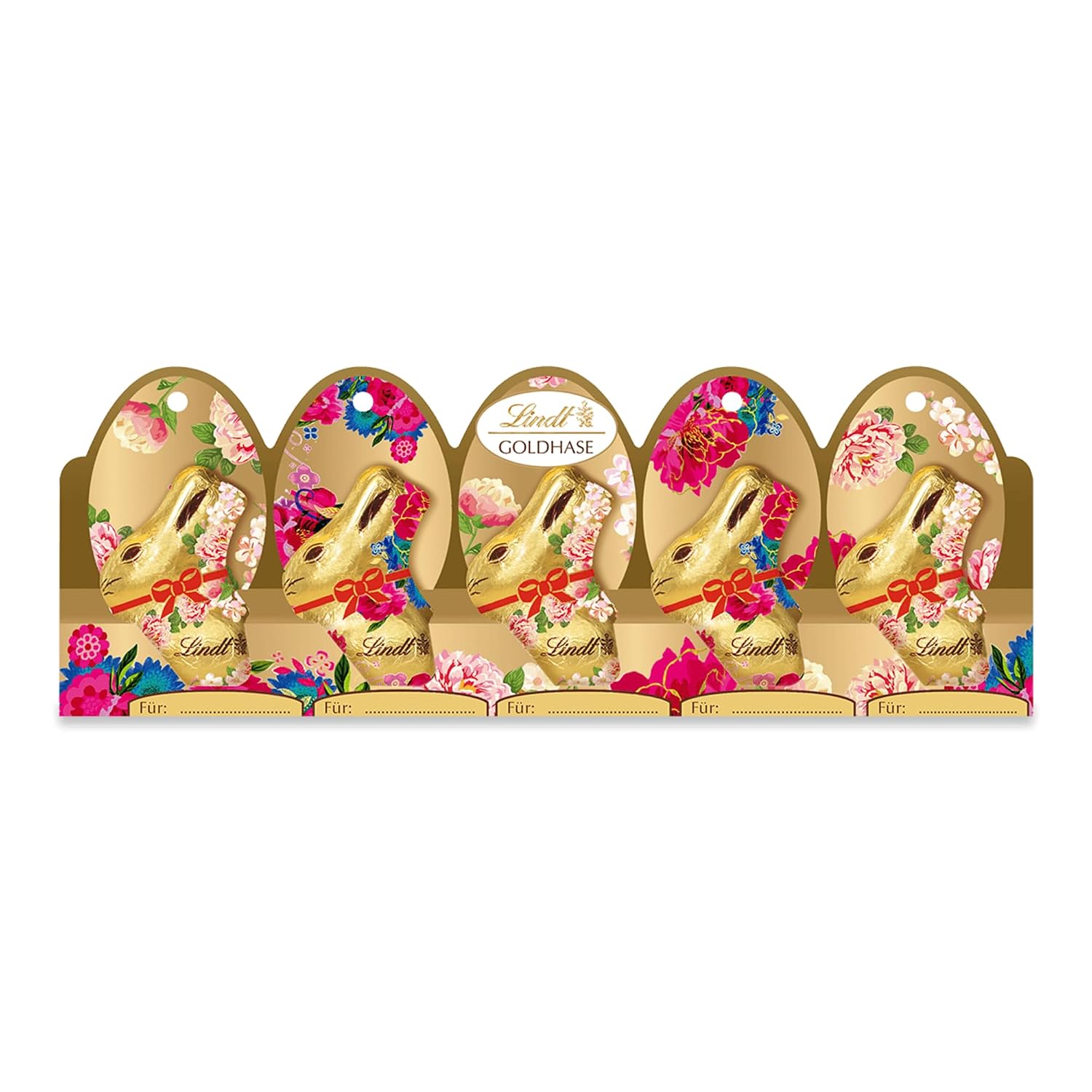 Detalle de Lindt GOLDHASE Mini Blumen Edition 6x50 g