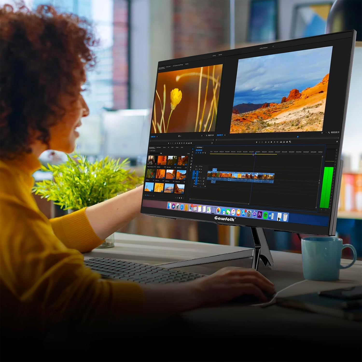 Thumbnail 4 de Gawfolk 27 inch 4K Monitor (UHD 3840 x 2160) with IPS/VA Panel, 60Hz — Ideal for Home and Office