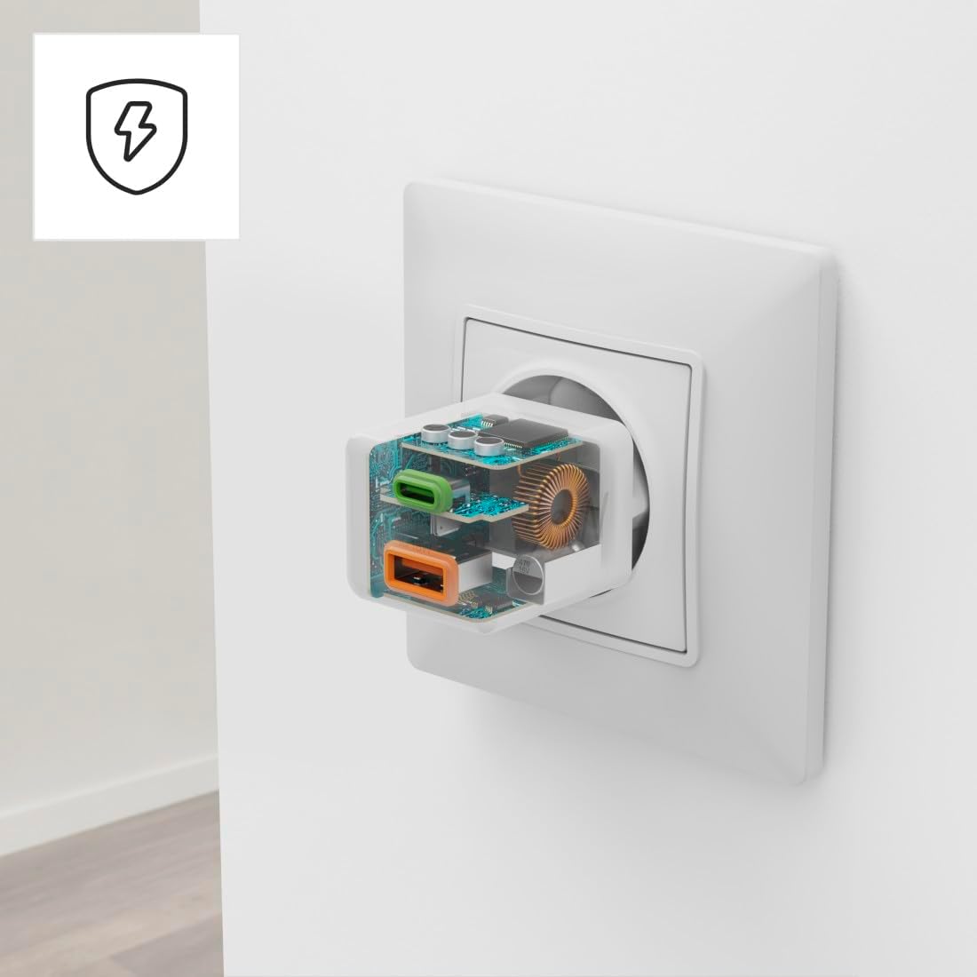 Thumbnail 4 de Chargeur rapide USB 30W compatible iPhone & Samsung Hama (PD + QC 3.0, 2 ports) blanc