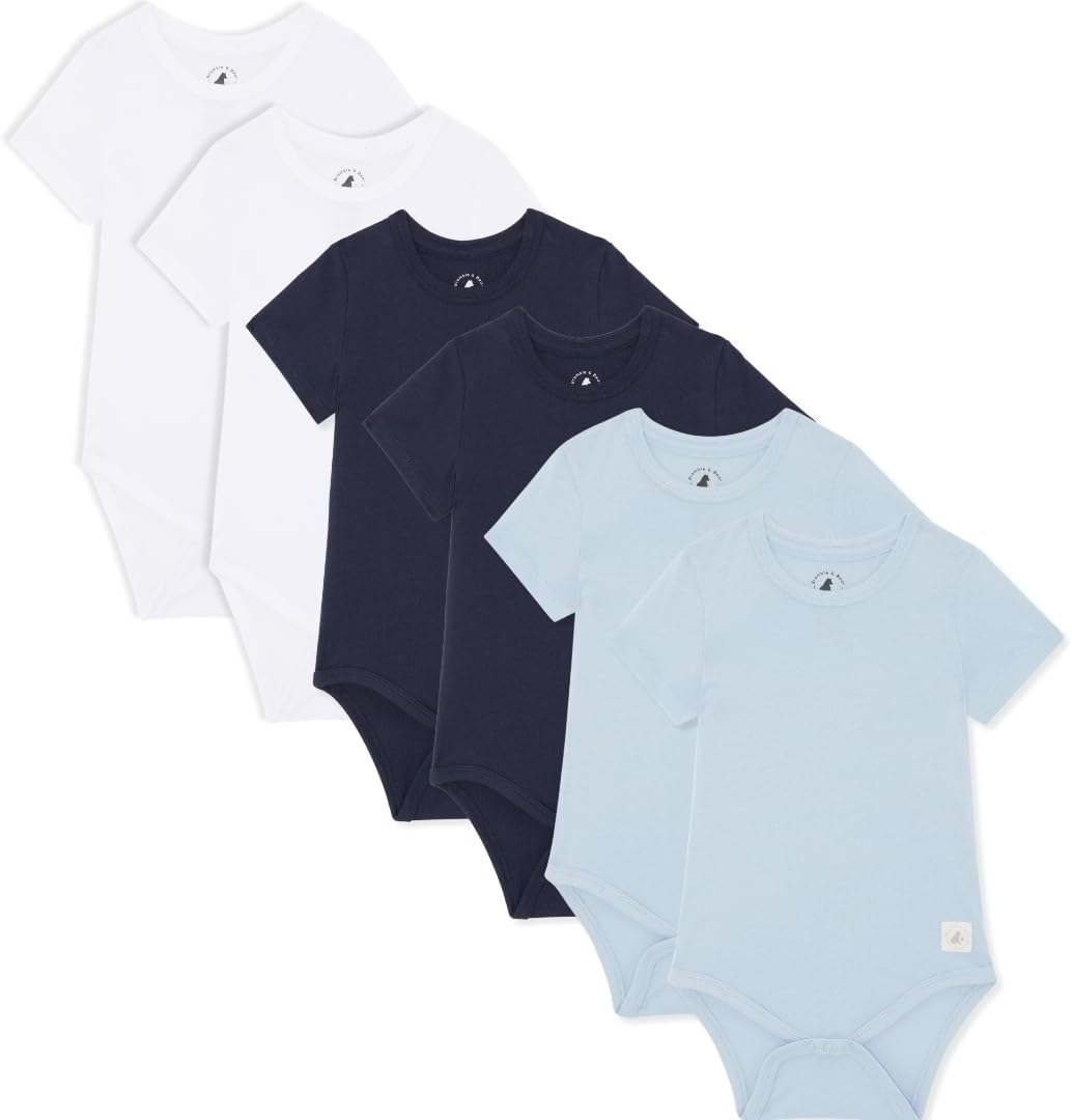 Thumbnail 6 de Bramble & Bear Organic Cotton Baby Vests (3/6 Pack) – Short & Long Sleeve Unisex Bodysuits for 0–3 Years