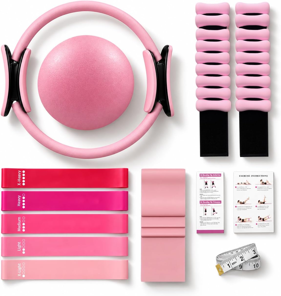 Detalle de KANGFITER Pilates Equipment Kit with Resistance Bands