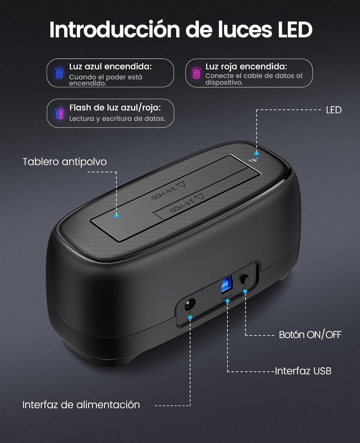 Thumbnail 6 de ORICO DD18U3 Docking USB 3.0 para HDD/SSD 20 TB