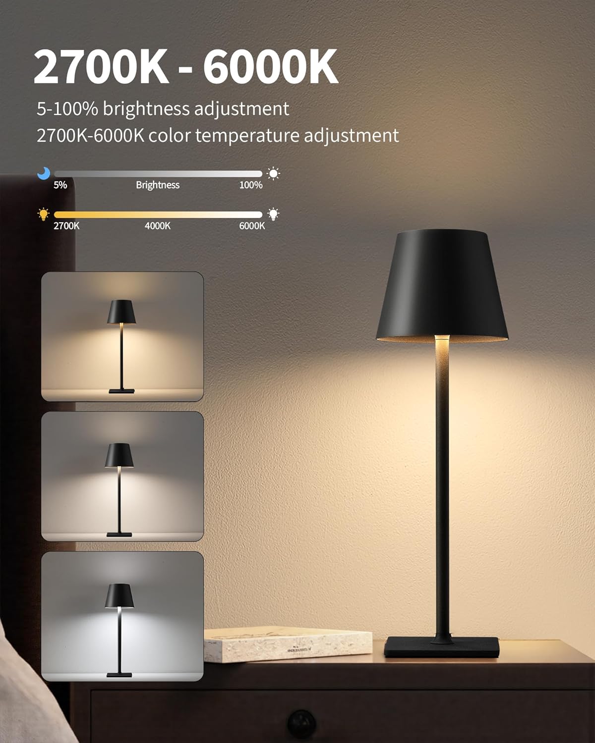 Thumbnail 6 de KDG 2 Pack Cordless Table Lamp 5000mAh 🔆