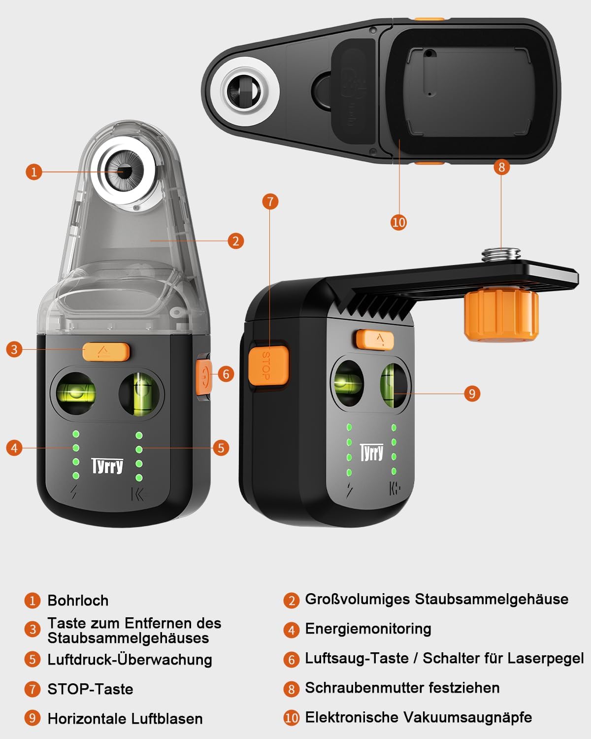 Thumbnail 6 de Tyrry DC10 Laser-Wasserwaage 1800mAh