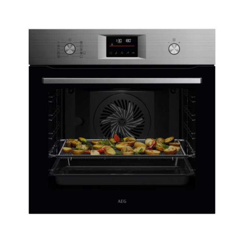 Detalle 2 de Horno eléctrico AEG OS6PB51AM 71L Inox: sonda térmica, AirFry y limpieza pirolítica
