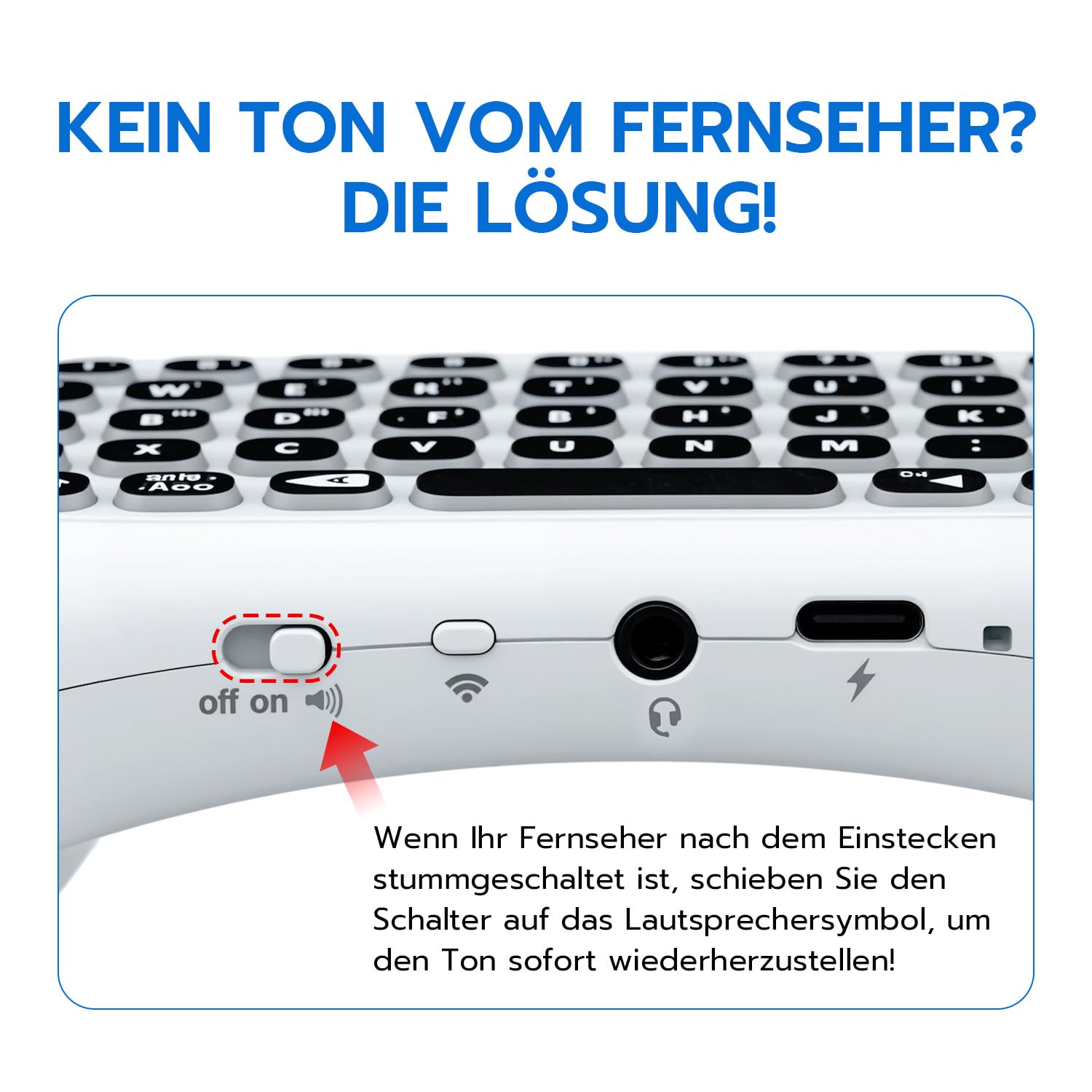 Thumbnail 2 de Mcbazel kabellose Tastatur für PS5/PS5 Edge Controller mit Bluetooth 3.0, Lautsprecher & 3,5-mm-Audioanschluss