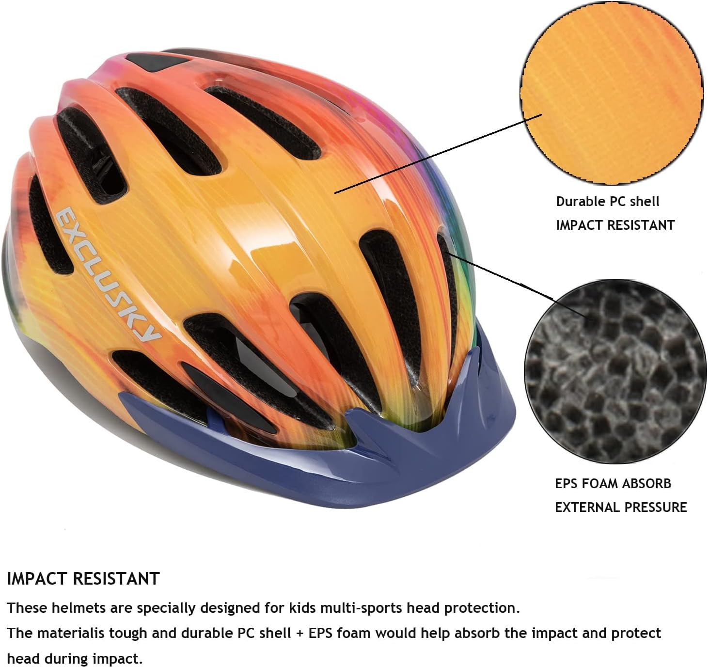 Detalle 2 de Kids bike helmet with LED light 50-57cm