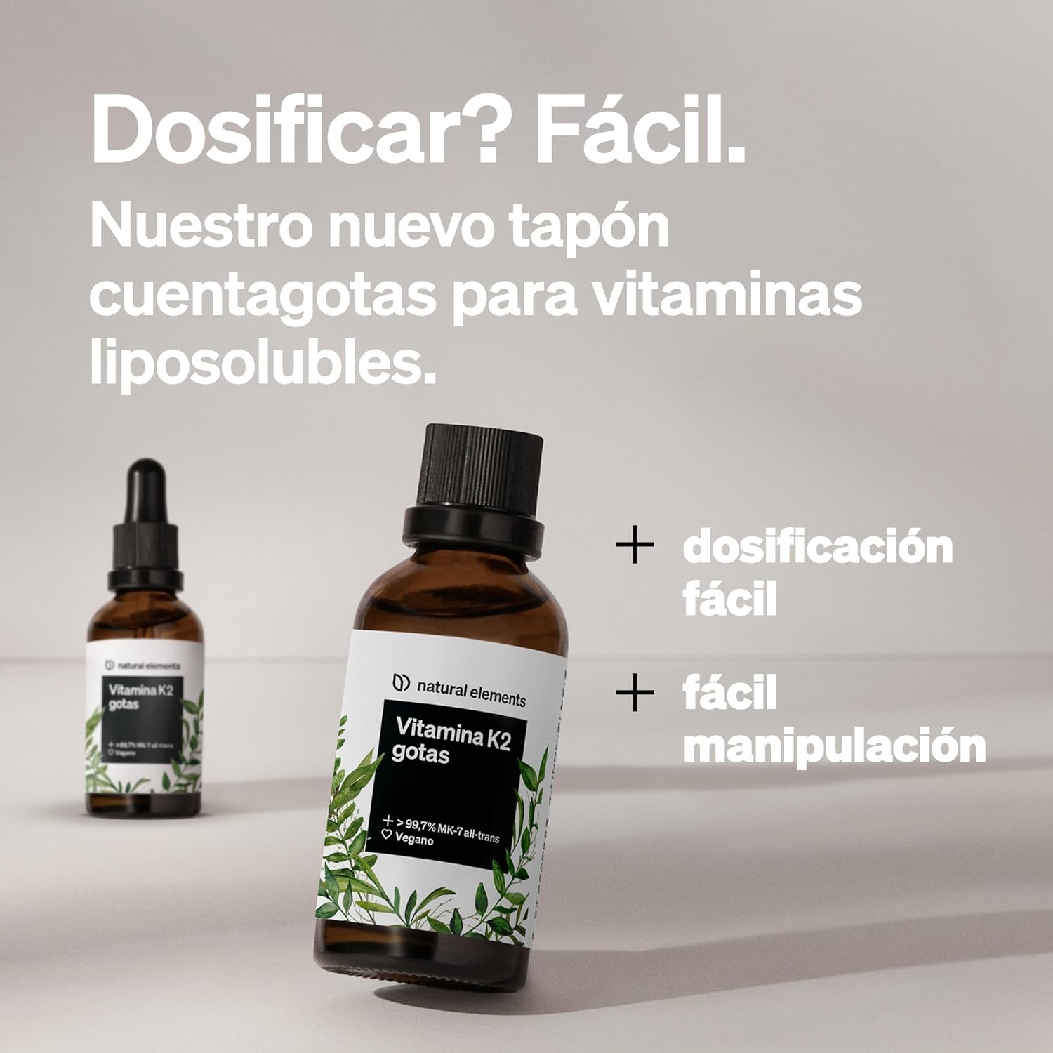 Detalle 2 de Vitamina K2 MK7 K2VITAL® 200µg gotas veganas, Alemania