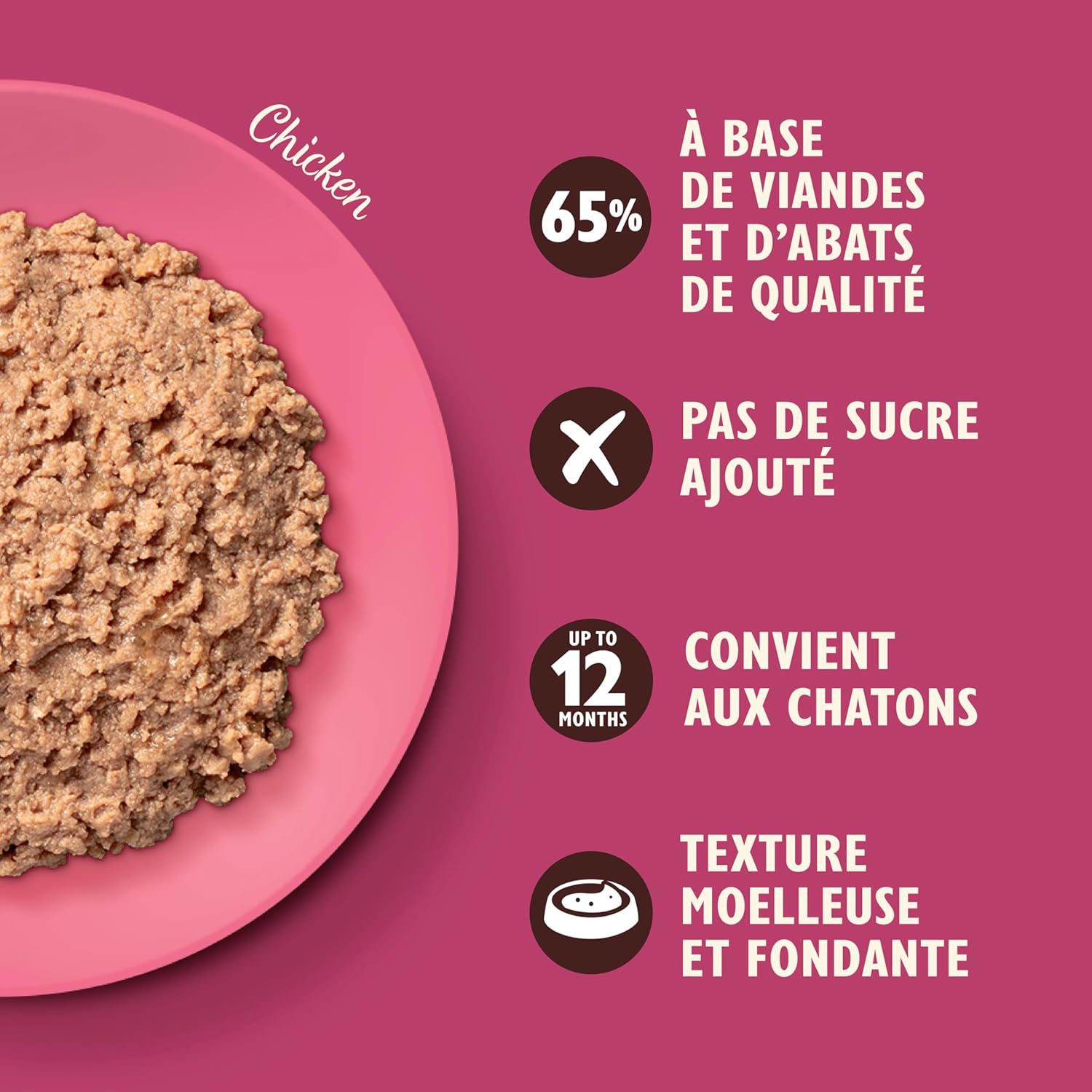 Detalle de Lily's Kitchen Pâté lisse pour chaton Poulet + bœuf (19 x 85 g) – aliments humides naturels