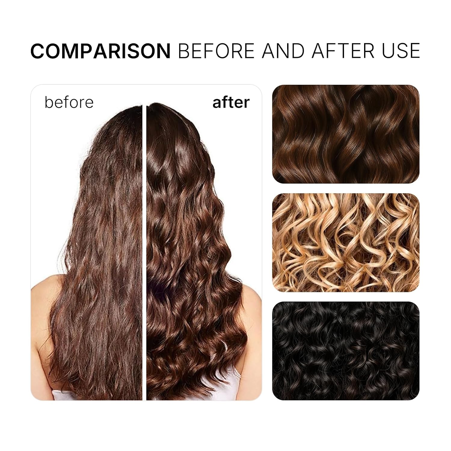 Thumbnail 6 de Karseell Curl Defining Cream for Wavy, Curly, and Coily Hair (500 mL) – Leave-In Styling for Frizz Control & Soft Defined Curls
