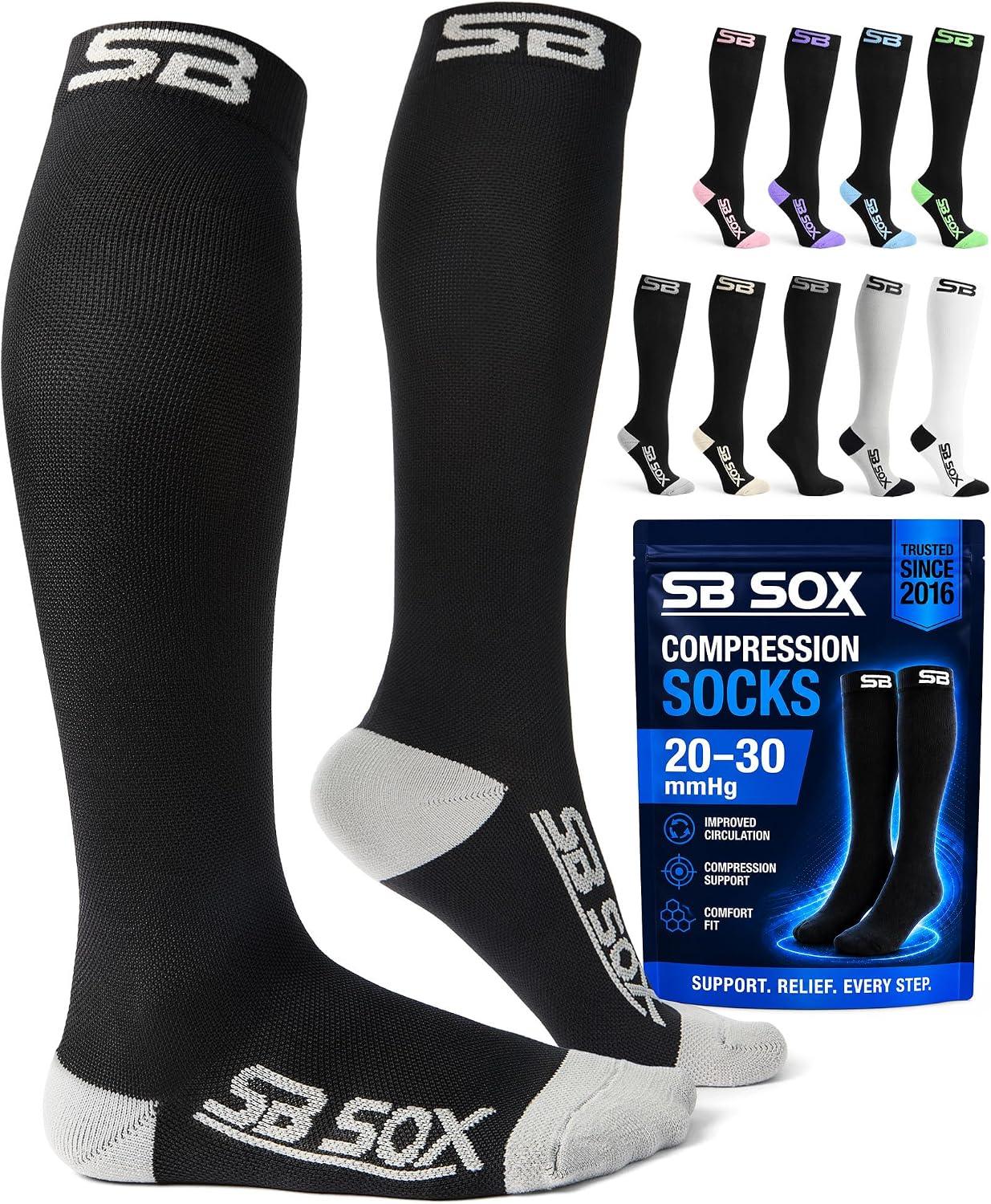 Detalle de SB SOX Compression Socks (20-30mmHg) for Men & Women
