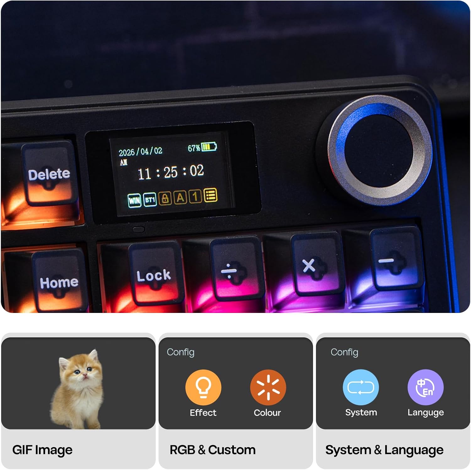 Thumbnail 3 de EPOMAKER Aula F99 MAX Wireless Mechanical Keyboard with Smart Screen and Knob